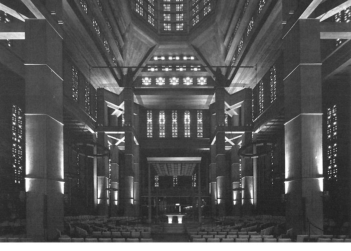 Eglise Saint Joseph, Le Havre, mars 2014 - A.Perret, R.Audigier, G.Béchard, architectes - Marguerite Huré Maître verrier, 1957