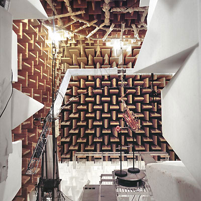 IRCAM, chambre anéchoïque.